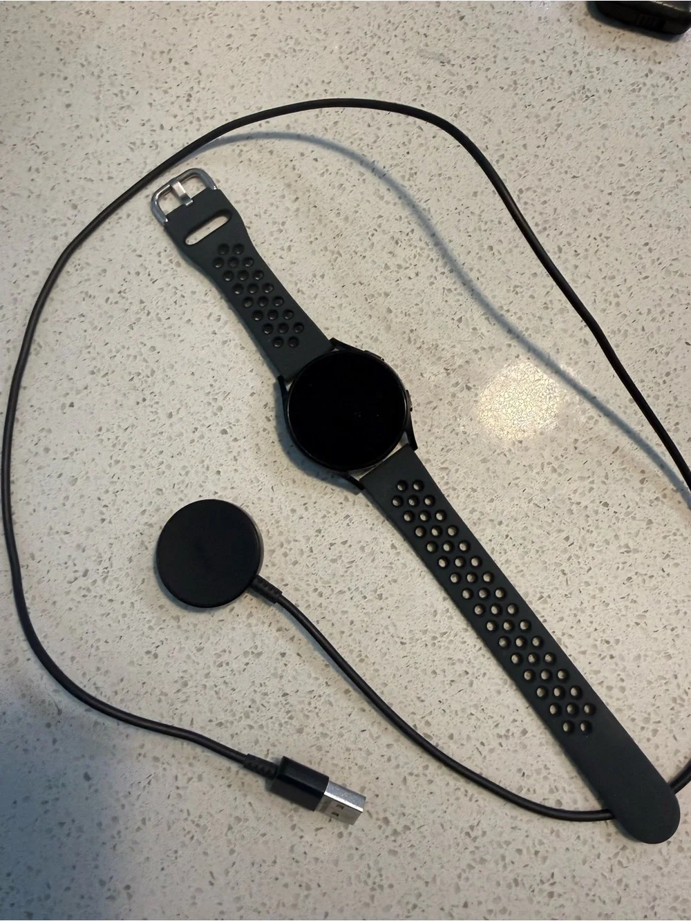 Samsung Black Fitness Smartwatch with Perforated Sport Band